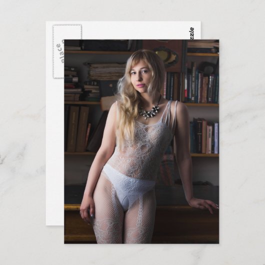 Carte Postale Beauté en blanc ! (Devant / Derrière)