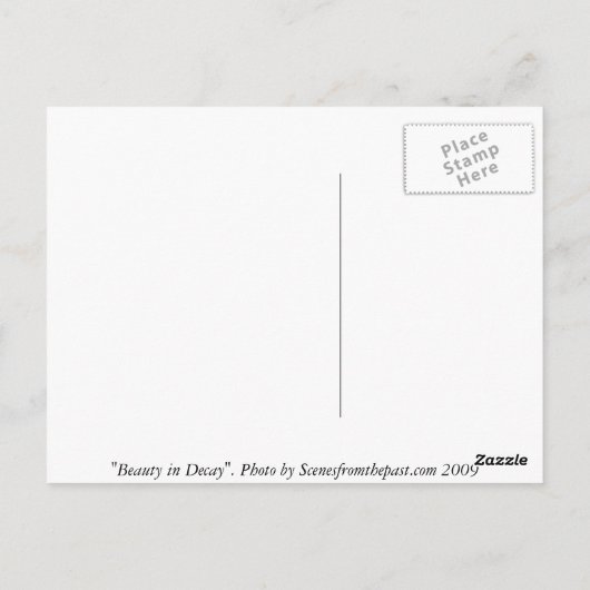 Carte Postale Beauté en déclin (Dos)