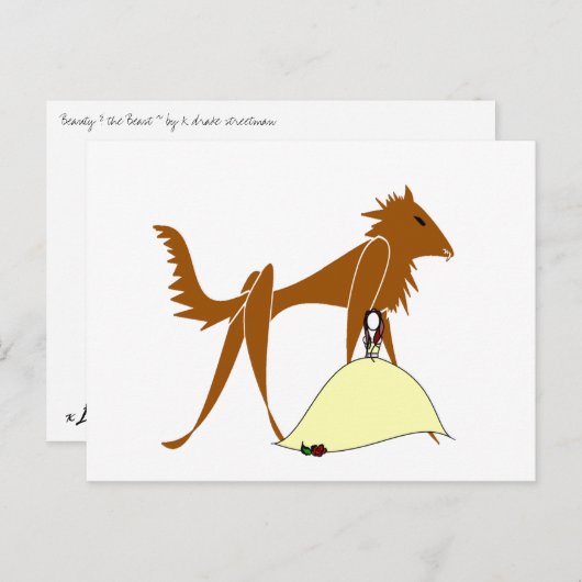 Carte Postale Beauté et bête (Devant / Derrière)