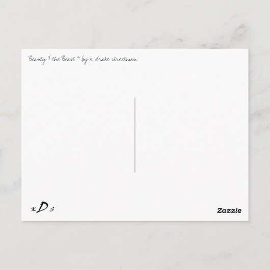 Carte Postale Beauté et bête (Dos)