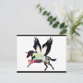 Carte Postale Beauté et licorne (Debout devant)