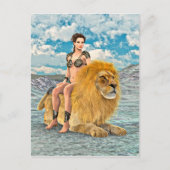 Carte Postale Beauté et Lion (Devant)