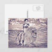 Carte Postale Beauté et Lion (Devant / Derrière)