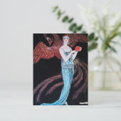 CARTE POSTALE BEAUTÉ ET PHOENIX, DESIGNER MODE COMPOSÉ ARTISTE (Debout devant)