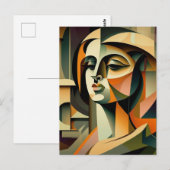 Carte Postale Beauté féminine cubisme (Devant / Derrière)