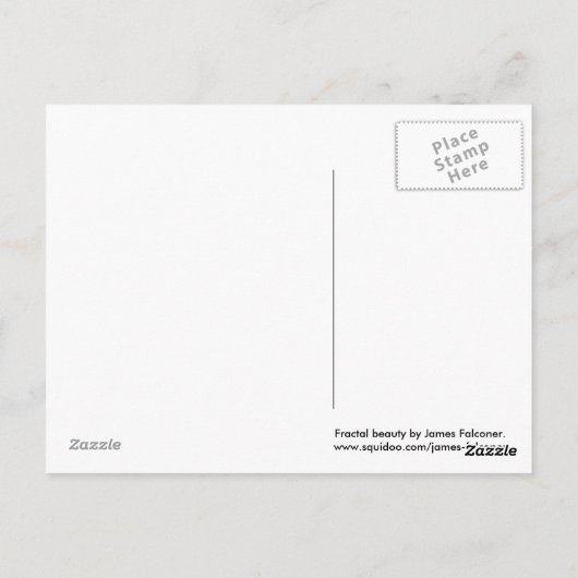 Carte Postale Beauté fractale (Dos)