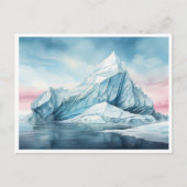 Carte Postale Beauté glaciaire, Aquarelle Iceberg (Devant)