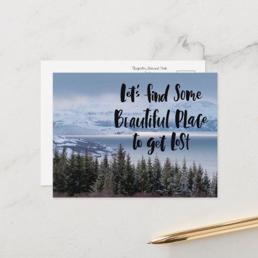 Carte Postale Beauté islandaise captivante (Devant/Arrière en situation)