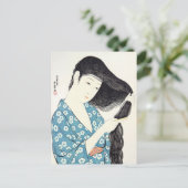 Carte Postale Beauté japonaise Comportant Ses Cheveux (Debout devant)