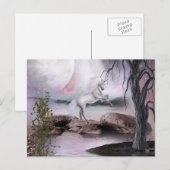 Carte postale beauté magique Unicorn (Devant / Derrière)