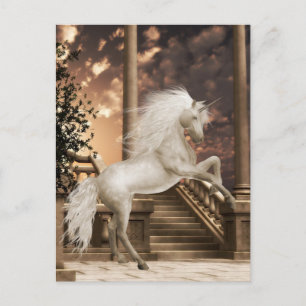 Carte postale beauté magique Unicorn