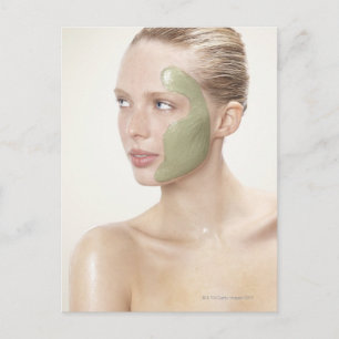 Carte Postale beauté, mouille, spa, cheveux vers le haut, blonde