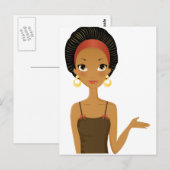 Carte Postale Beauté noire (Devant / Derrière)