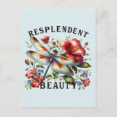 Carte Postale Beauté resplendissante - libellule artistique (Devant)