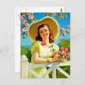 Carte Postale Beauté rétro 40 (Devant / Derrière)