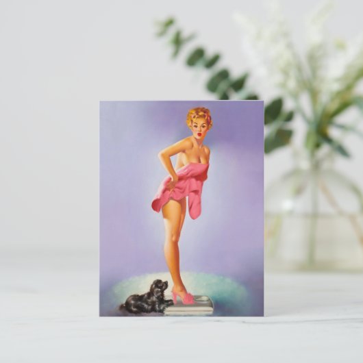 Carte Postale Beauté rétro 56 (Debout devant)