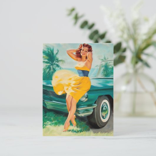 Carte Postale Beauté Rétro 58 (Debout devant)