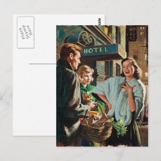 Carte Postale Beauté rétro 75 (Devant / Derrière)