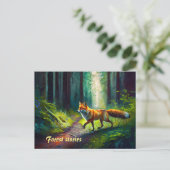 Carte Postale Beauté rousse sur la chasse, habitants de la forêt (Debout devant)