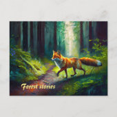 Carte Postale Beauté rousse sur la chasse, habitants de la forêt (Devant)