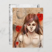 Carte Postale Beauté synthétique version rouge (Devant / Derrière)