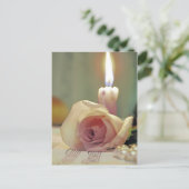 Carte Postale Beauté traitement-rose rose et bougie (Debout devant)