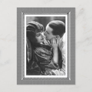 Carte Postale Beauté vintage - Passion - en noir et blanc