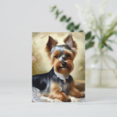 Carte Postale Beauté Yorkshire Terrier Cute (Debout devant)