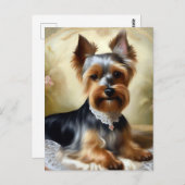 Carte Postale Beauté Yorkshire Terrier Cute (Devant / Derrière)
