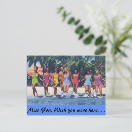 CARTE POSTALE BEAUTÉS DE BAIN (Debout devant)