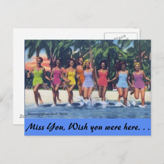 CARTE POSTALE BEAUTÉS DE BAIN (Devant / Derrière)