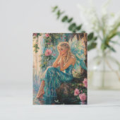 Carte Postale Beautiful Fairy at the Waterfall (Debout devant)