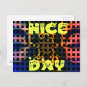 Carte Postale Beautiful have a Nice Day Text Print vecteur (Devant / Derrière)