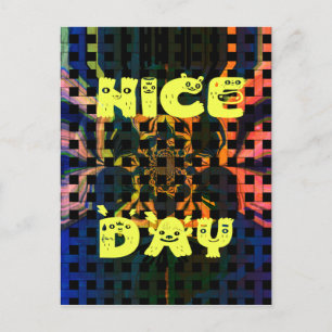 Carte Postale Beautiful have a Nice Day Text Print vecteur