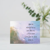 Carte Postale Beautiful Psalm 67 Blessing Upon Us (Debout devant)