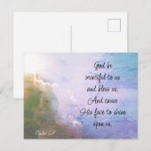 Carte Postale Beautiful Psalm 67 Blessing Upon Us (Devant / Derrière)