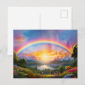 Carte Postale Beautiful Rainbow and Lake  (Devant / Derrière)