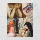 Carte Postale Beautiful Women Mixed Media Collage (Devant)