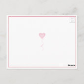 Carte Postale Beaux Ballons de Porte-Fée Rose & Lavande (Dos)