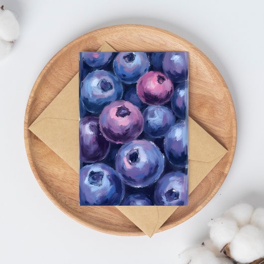 Carte Postale Beaux bleuets | Peinture de fruits