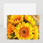 Carte Postale Beaux cadeaux de bouquet de tournesol (Devant / Derrière)