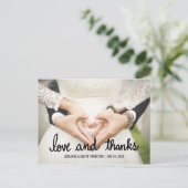 Carte Postale Beaux Couples Photo Mariage Amour Et Merci (Debout devant)