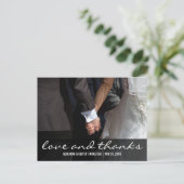 Carte Postale Beaux couples romantiques Photo Mariage Merci (Debout devant)