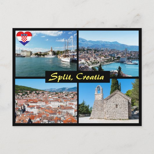 Carte Postale Beaux monuments de Split - Croatie, Europe (Devant)