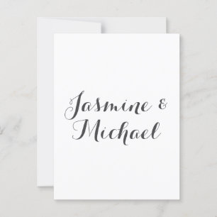 Carte Postale Beaux Noms de Couple en Calligraphie Chic 