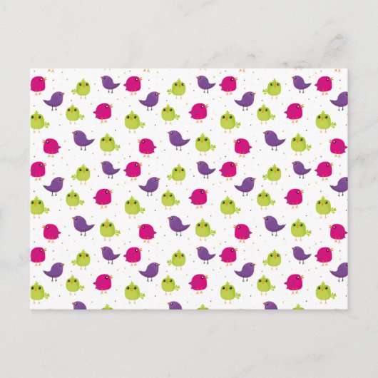 Carte Postale Beaux oiseaux colorés (Devant)