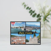Carte Postale Beaux Points de repère fractionnés - Croatie, Euro (Debout devant)