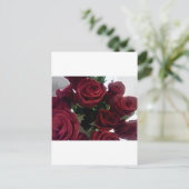 CARTE POSTALE BEAUX ROSES ROUGES (Debout devant)