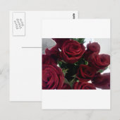 CARTE POSTALE BEAUX ROSES ROUGES (Devant / Derrière)