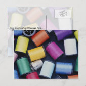 Carte Postale Beaux Spools de fil (Devant / Derrière)